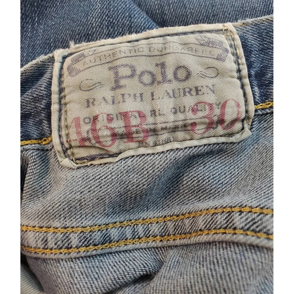 Polo Ralph Lauren Jeans Mens Size 46B x 30 Blue Hampton Straight Measure 44 X 25